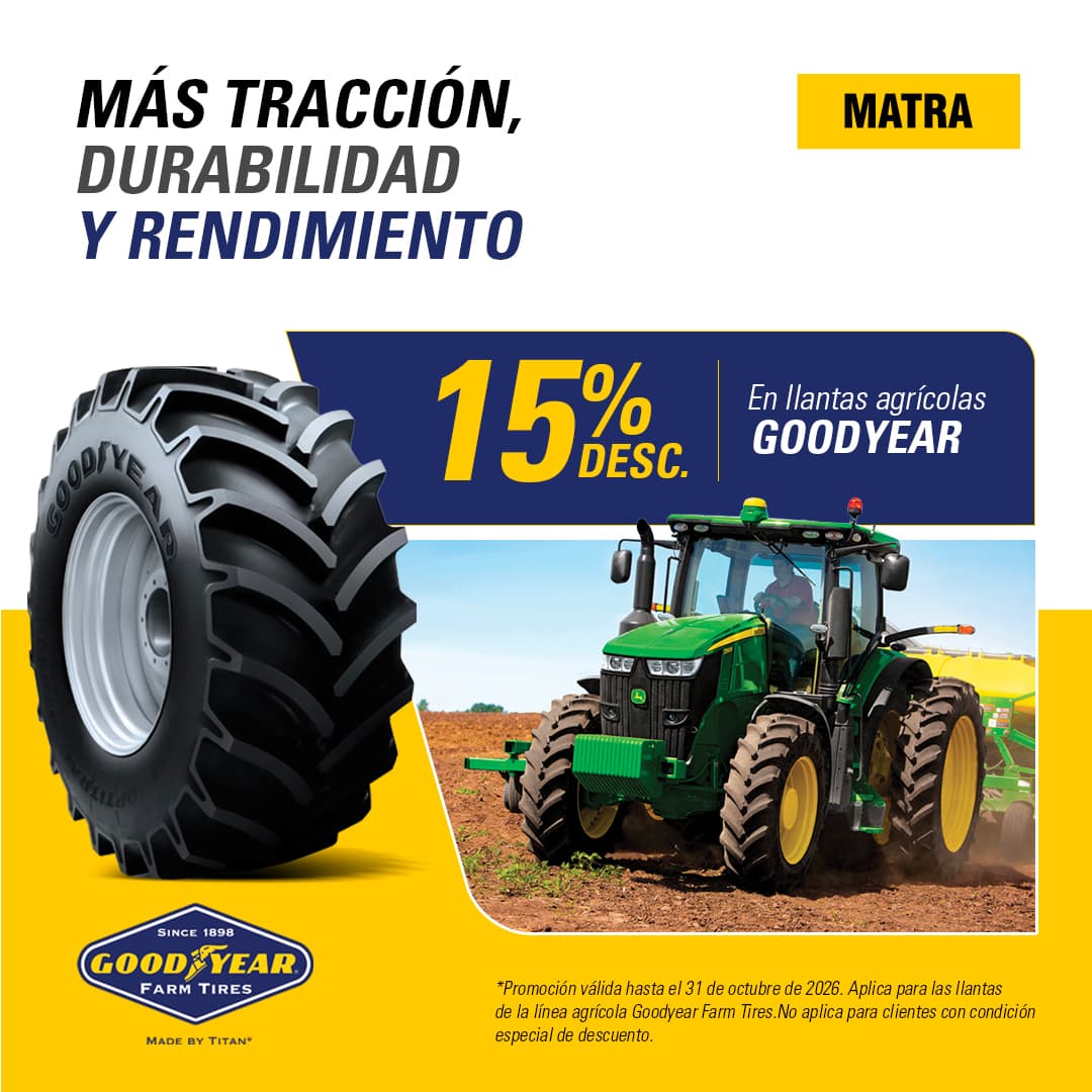 Llantas Goodyear agrícolas